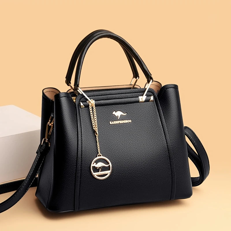Women's Fashion Striped Faux Handbag - High Quality, Adjustable Shoulder Crossbody Bag