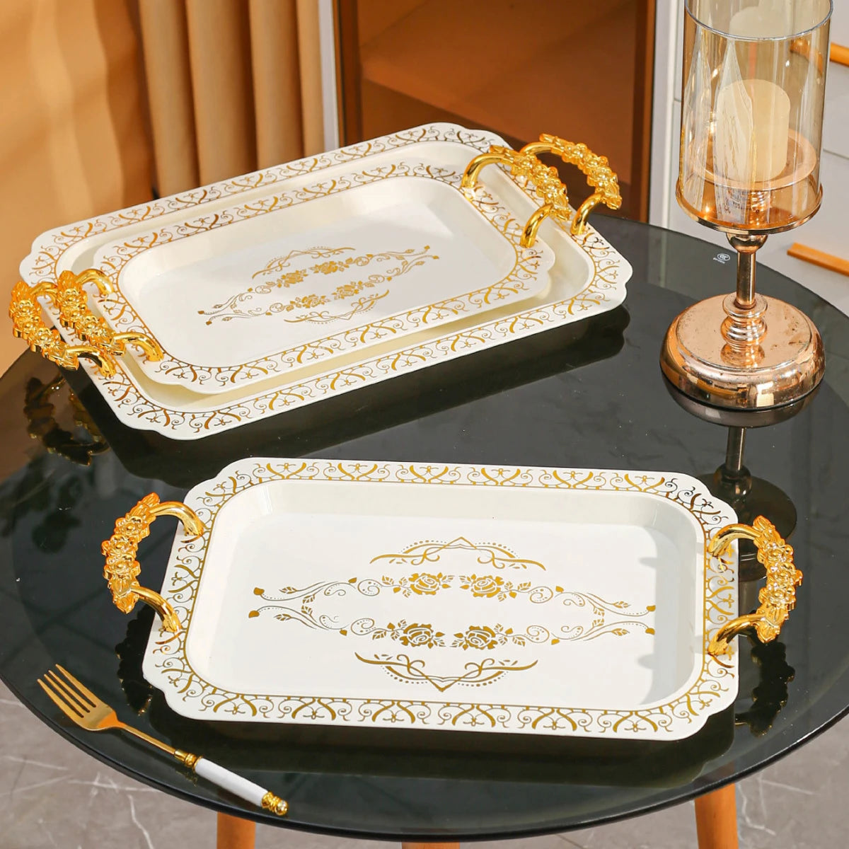 1pc, 3pcs plastic tray for household kitchen, dining room, living room, multifunctional storage tray, serving tray, suitable for tea utensils, water utensils, candy, biscuits, bread, wedding banquet, gift giving, birthday