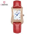 Chenxi Brand Fashion Business Waterproof Leather Wristwatch, Square Dial, Quartz Women's Watch