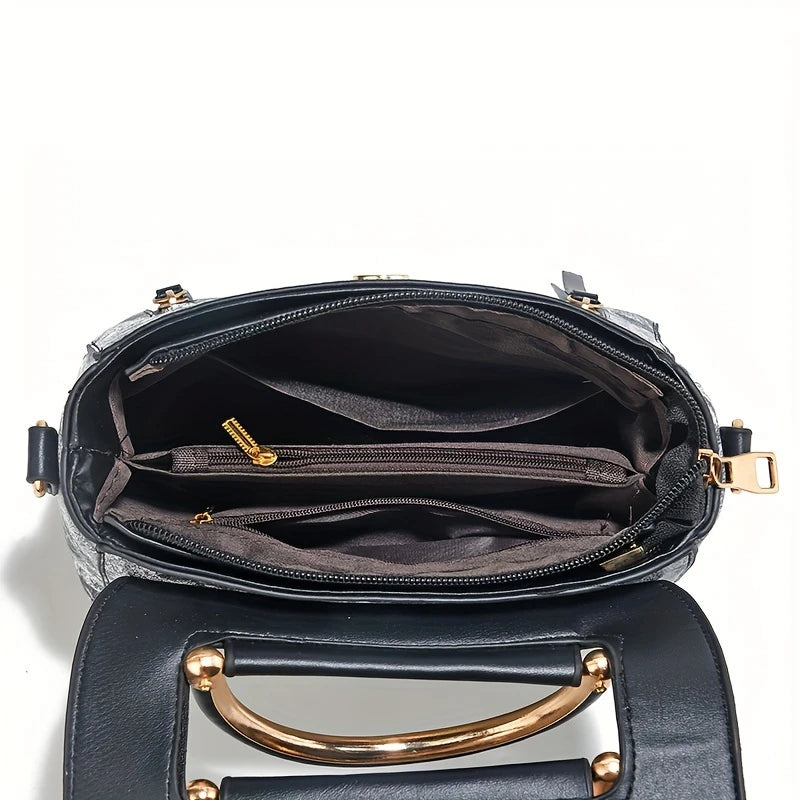 New High-End Textured Women’s Bag Stylish Practical Printed Handbag Trendy Shoulder & Crossbody Bag for Fashionable Ladies