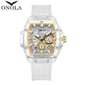 ONOLA Brand Fashion Business Waterproof Sports, Silicone Waterproof Quartz Men's Watch