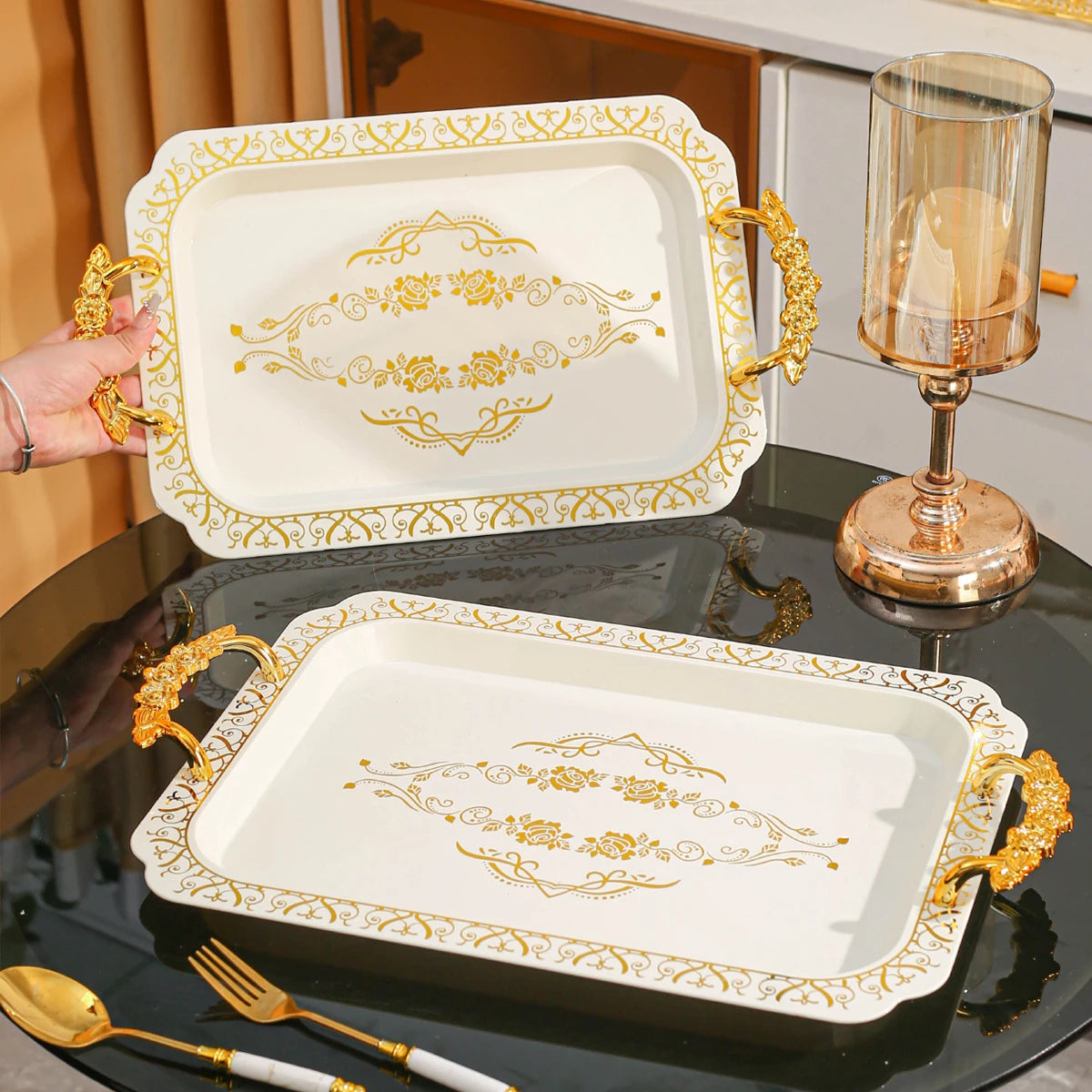 1pc, 3pcs plastic tray for household kitchen, dining room, living room, multifunctional storage tray, serving tray, suitable for tea utensils, water utensils, candy, biscuits, bread, wedding banquet, gift giving, birthday