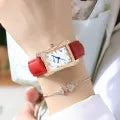 Chenxi Brand Fashion Business Waterproof Leather Wristwatch, Square Dial, Quartz Women's Watch