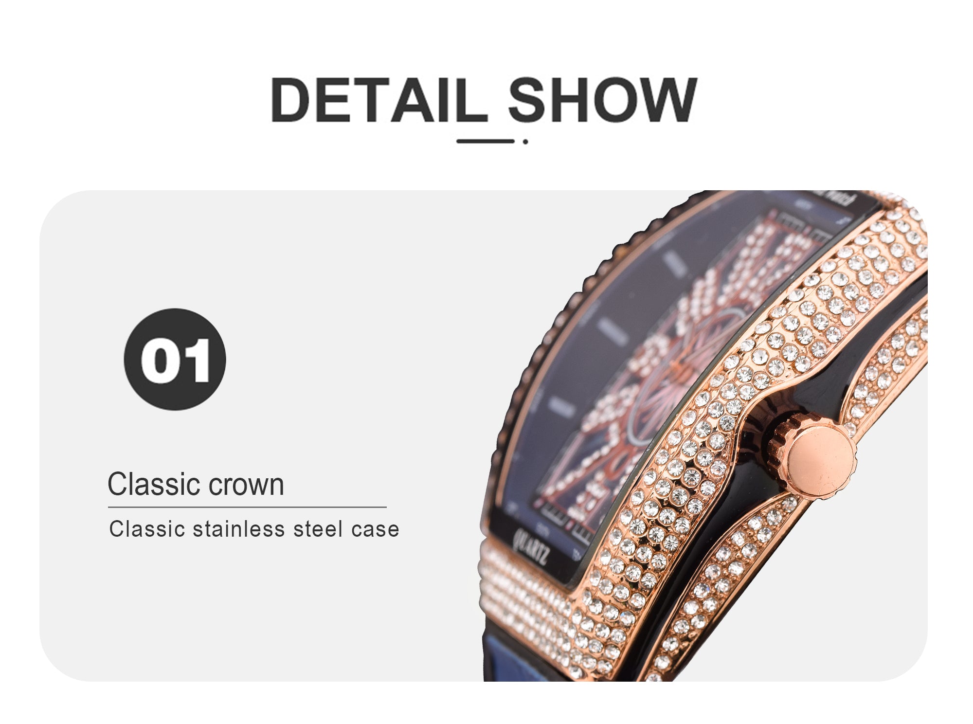 Pintime brand fashion business luxury waterproof quartz calendar quartz men's watch