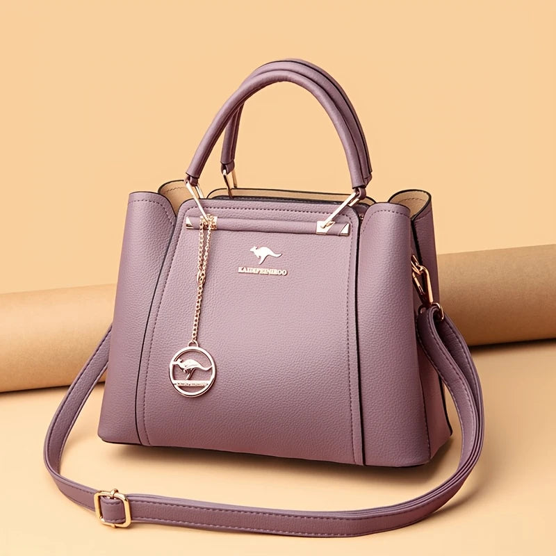 Women's Fashion Striped Faux Handbag - High Quality, Adjustable Shoulder Crossbody Bag