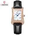 Chenxi Brand Fashion Business Waterproof Leather Wristwatch, Square Dial, Quartz Women's Watch