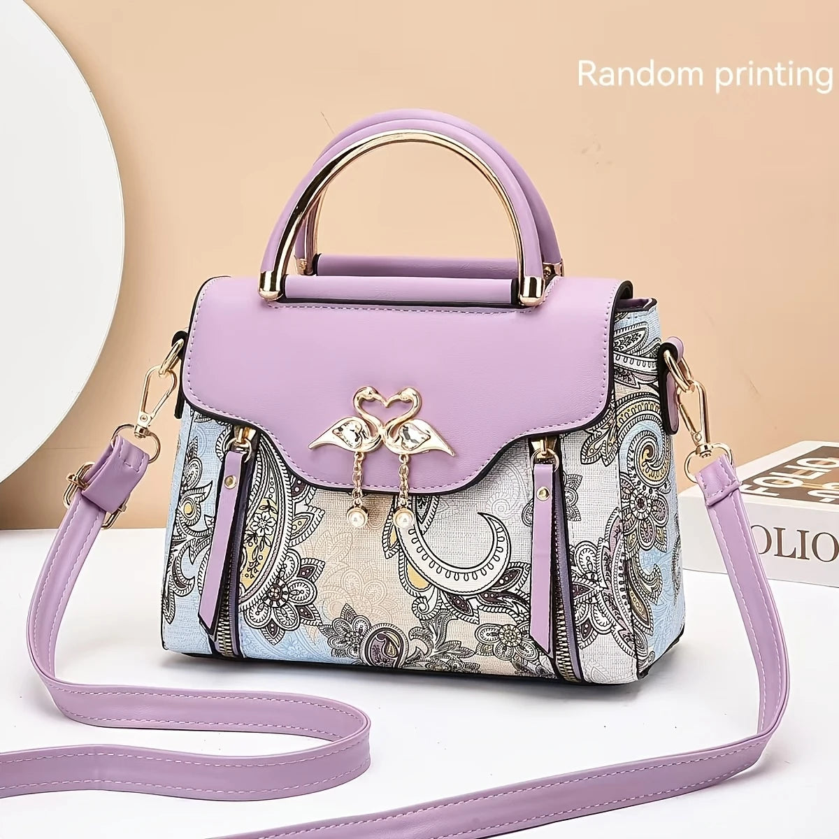 New High-End Textured Women’s Bag Stylish Practical Printed Handbag Trendy Shoulder & Crossbody Bag for Fashionable Ladies