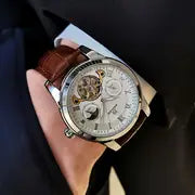 Men'S Luxury Automatic Tourbillon Mechanical Watch by kaifuw official store