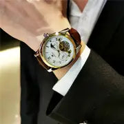 Men'S Luxury Automatic Tourbillon Mechanical Watch by kaifuw official store