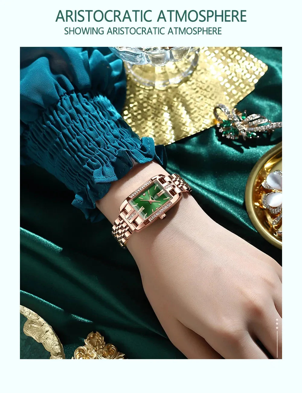 POEDAGAR brand fashionable luxury diamond square stainless steel waterproof quartz women's watch