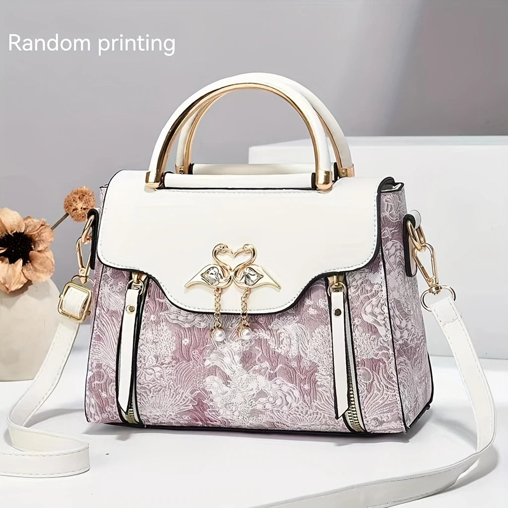 New High-End Textured Women’s Bag Stylish Practical Printed Handbag Trendy Shoulder & Crossbody Bag for Fashionable Ladies