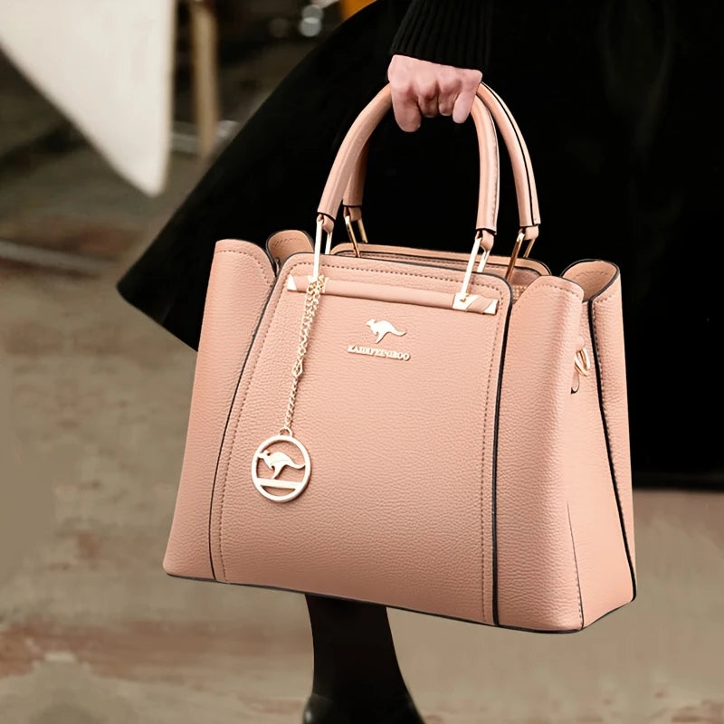 Women's Fashion Striped Faux Handbag - High Quality, Adjustable Shoulder Crossbody Bag